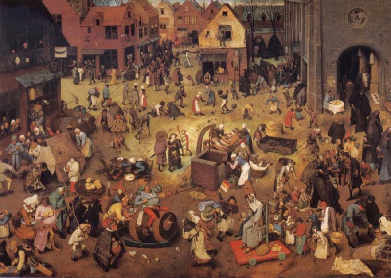 BRUEGEL, Pieter the Elder The fright between Carnival and Lent oil painting picture